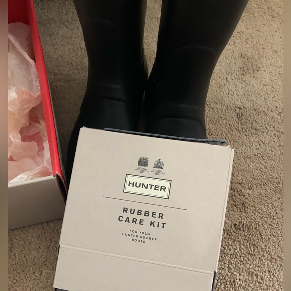 Like NEW! Hunter Women’s Original Tall Matte Black Rain Boots Size 7 - Picture 6 of 9